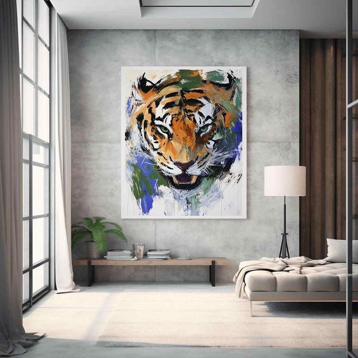 Tiger Canvas Painting 