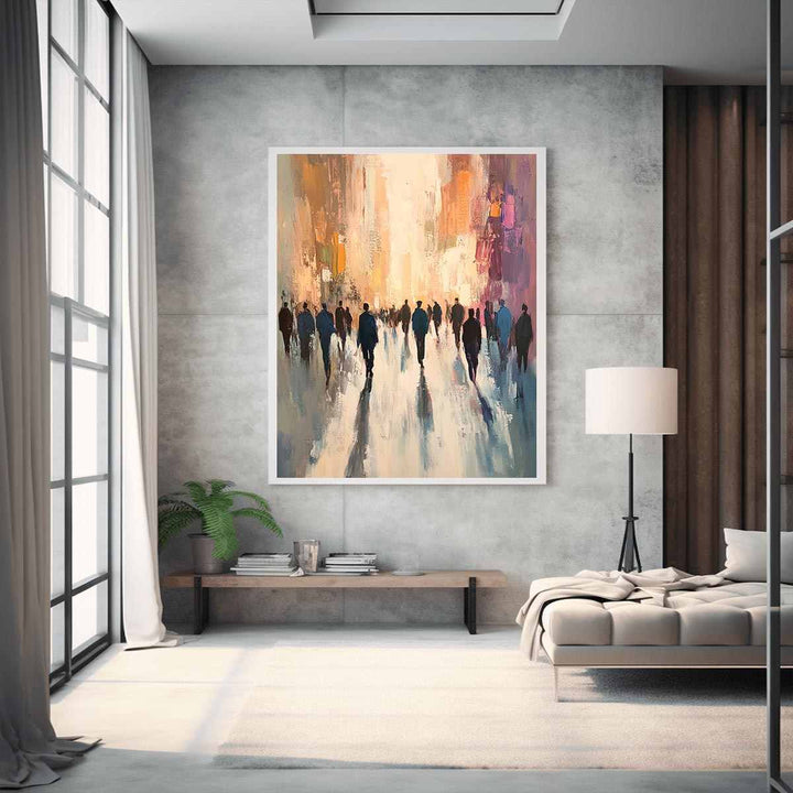 Passersby Canvas Painting 