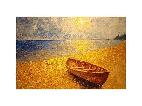 Golden Beach Oil Painting