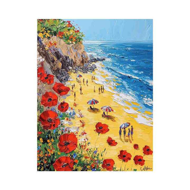 Poppies on the Tides Oil Painting 