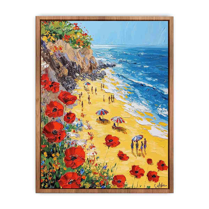 Poppies on the Tides Canvas Painting 