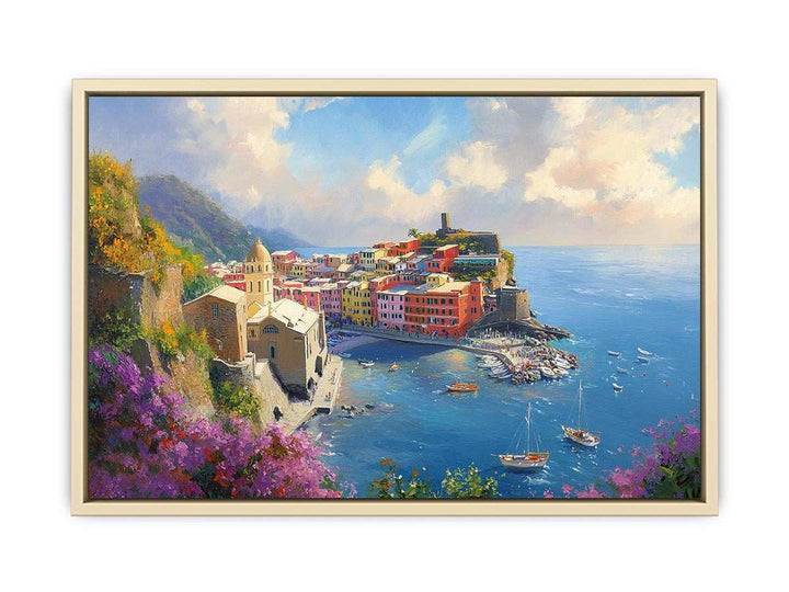 Cinque Terre Italy Canvas Painting 