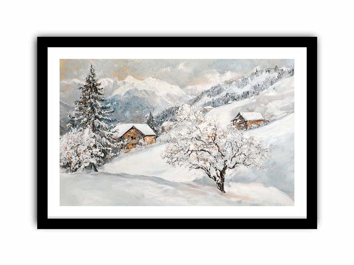 Where Snow Meets Sky Canvas Painting 