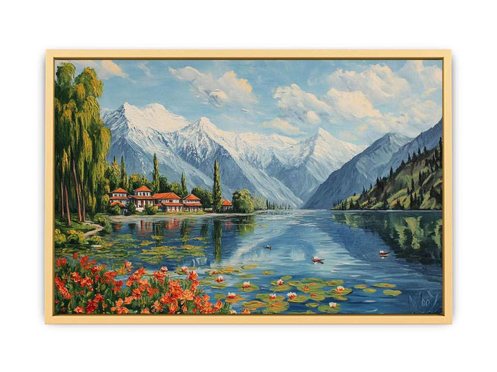 Timeless Valleys of Kashmir Canvas Painting 