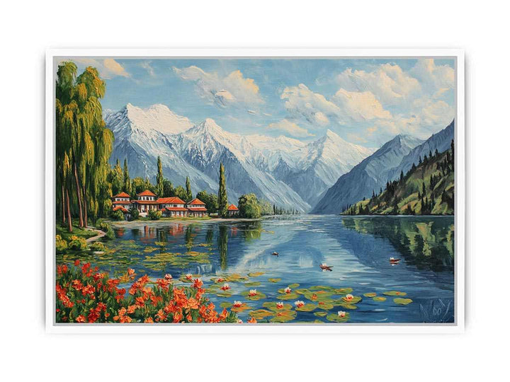 Timeless Valleys of Kashmir Canvas Painting 