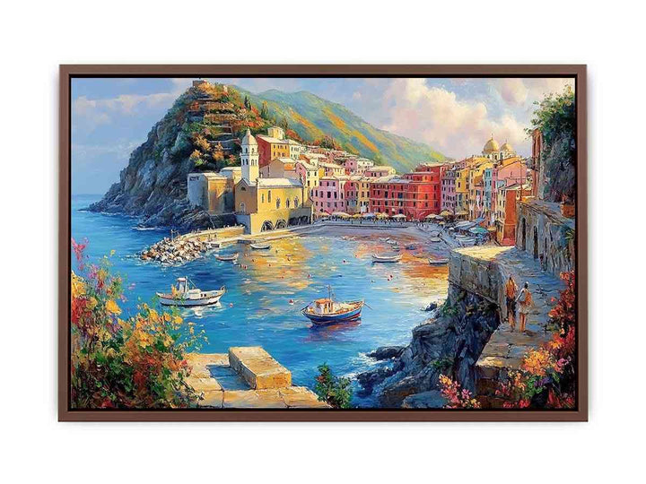 Vernazza Cinque Terre Italy Canvas Painting 