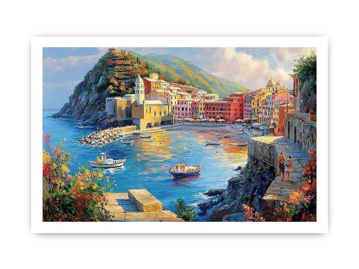 Vernazza Cinque Terre Italy Canvas Painting 