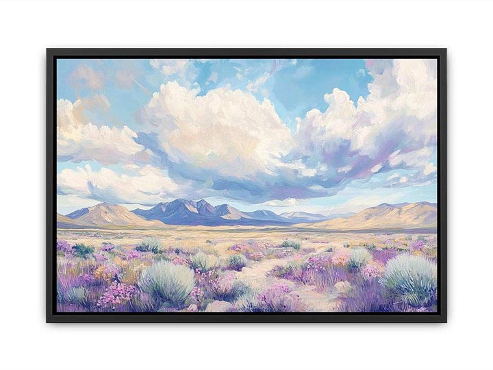 A Soft Symphony of Clouds and Bloom Canvas Painting 