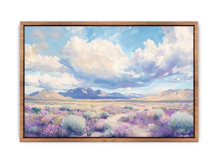 A Soft Symphony of Clouds and Bloom Canvas Painting 