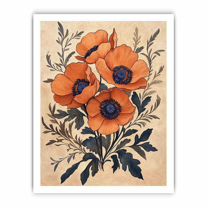 Poppies Under the Sun Canvas Painting 