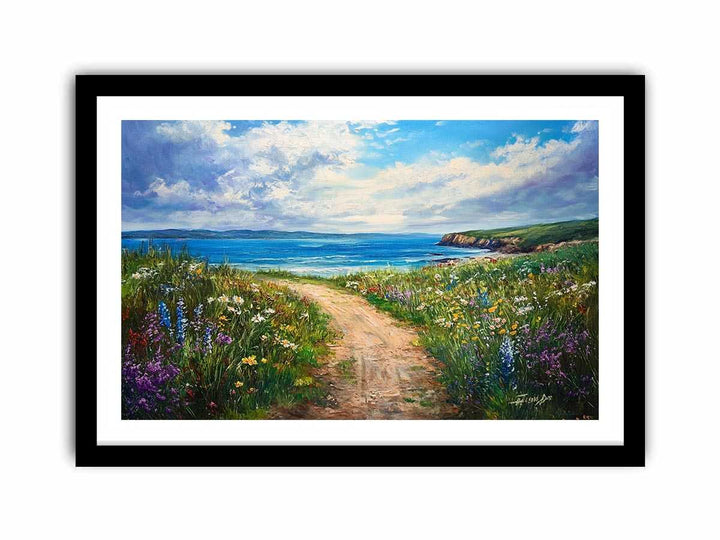 Beach Path Canvas Painting 