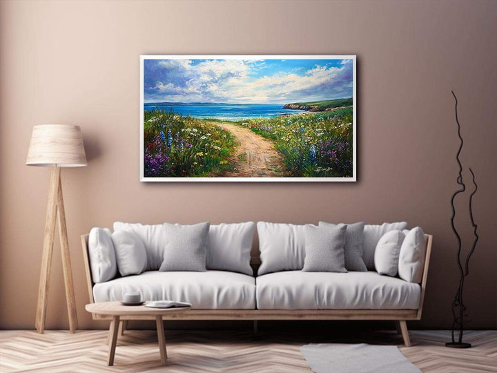 Beach Path Canvas Painting 