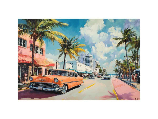 Miami  Oil Painting 