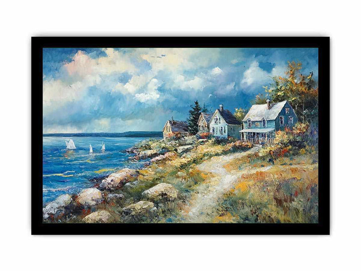 The Coastal Escape Canvas Painting 