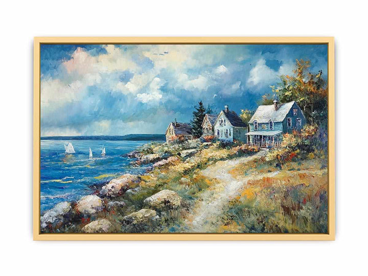 The Coastal Escape Canvas Painting 