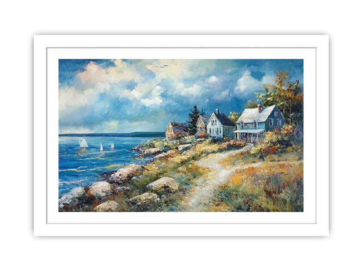 The Coastal Escape Canvas Painting 