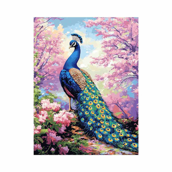 Magestic Peacock  Oil Painting 