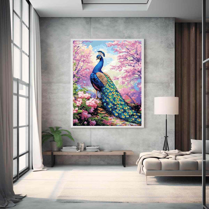 Magestic Peacock Canvas Painting 