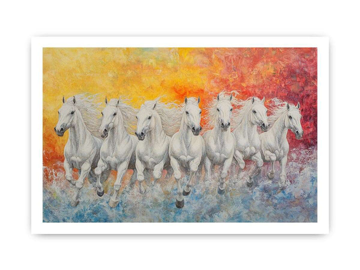 Seven Spirits on the Run Canvas Painting 