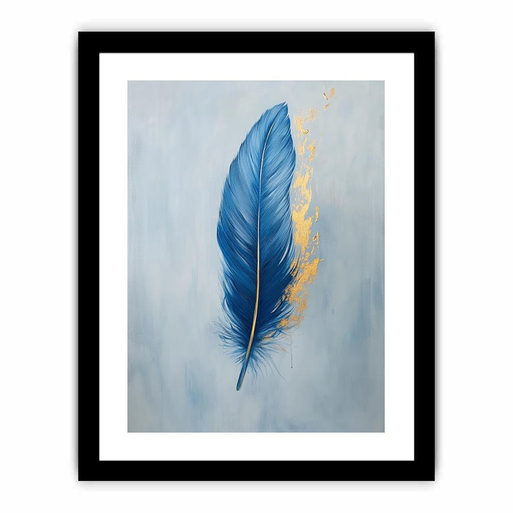 Blue Feather Canvas Painting 