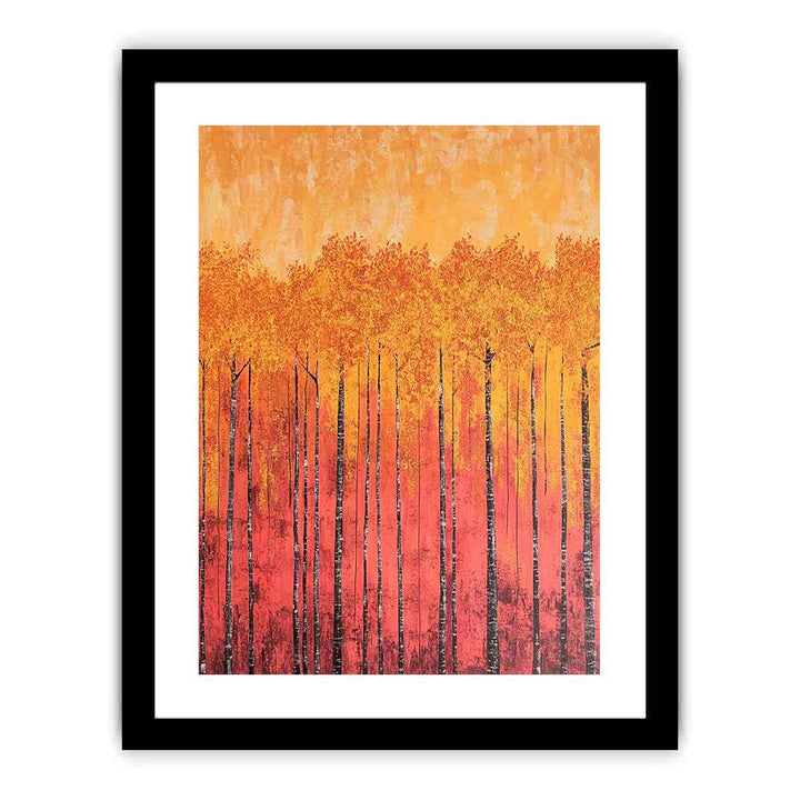 Golden Leaves Canvas Painting 