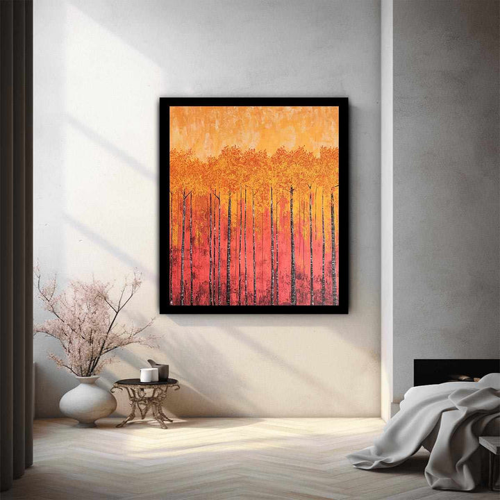 Golden Leaves Painting 