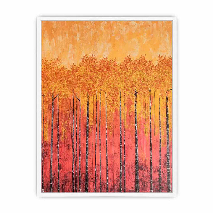 Golden Leaves Canvas Painting 