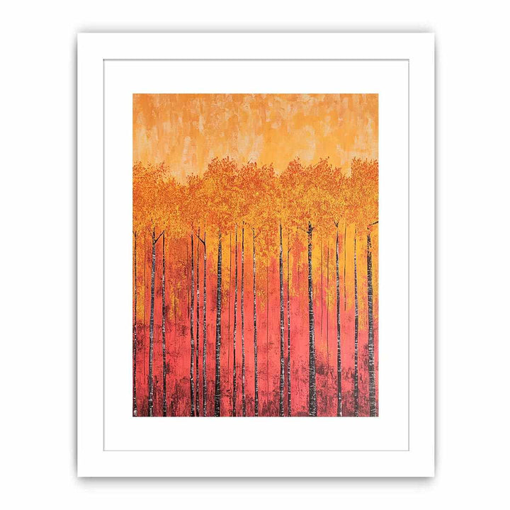 Golden Leaves Canvas Painting 