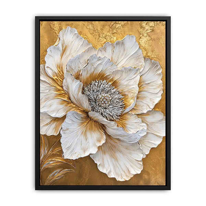 Gold Peony  Canvas Painting 