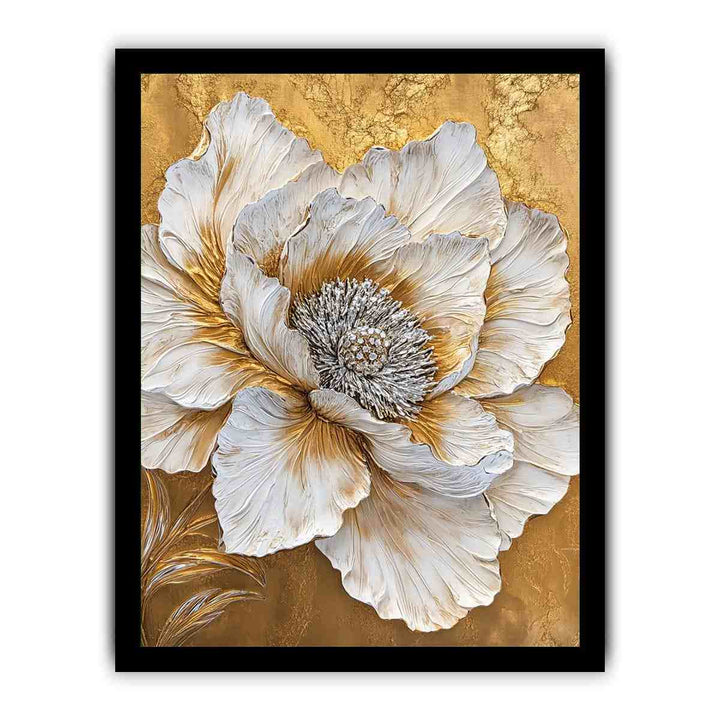 Gold Peony  Canvas Painting 