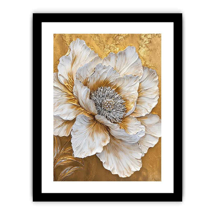 Gold Peony  Canvas Painting 