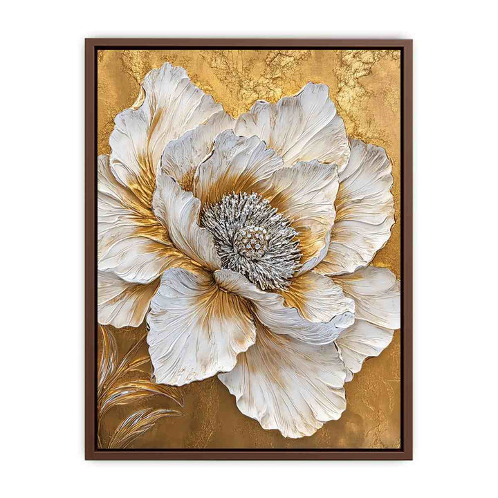 Gold Peony  Canvas Painting 