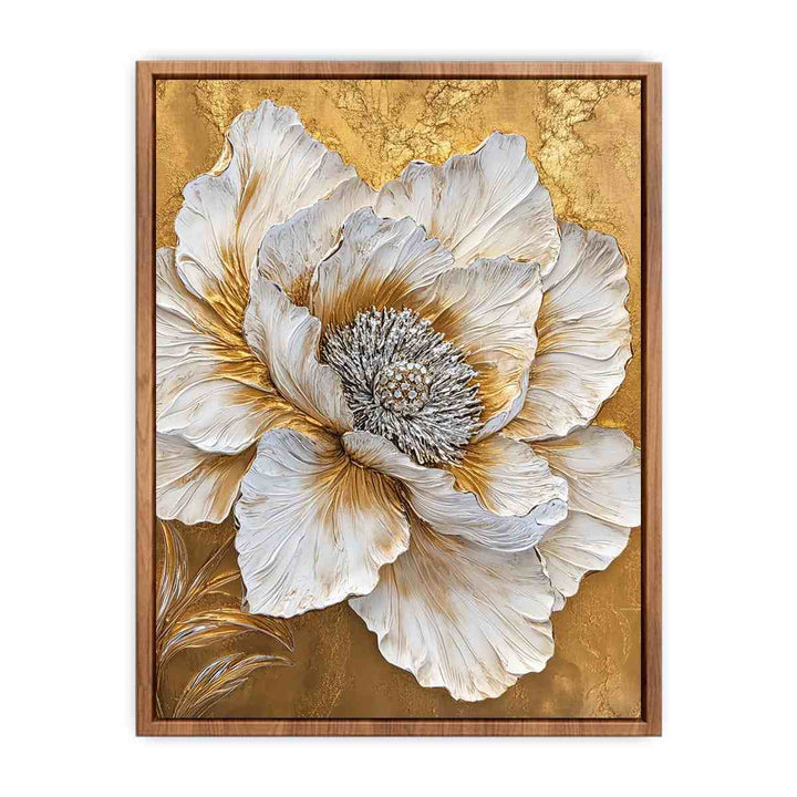 Gold Peony  Canvas Painting 