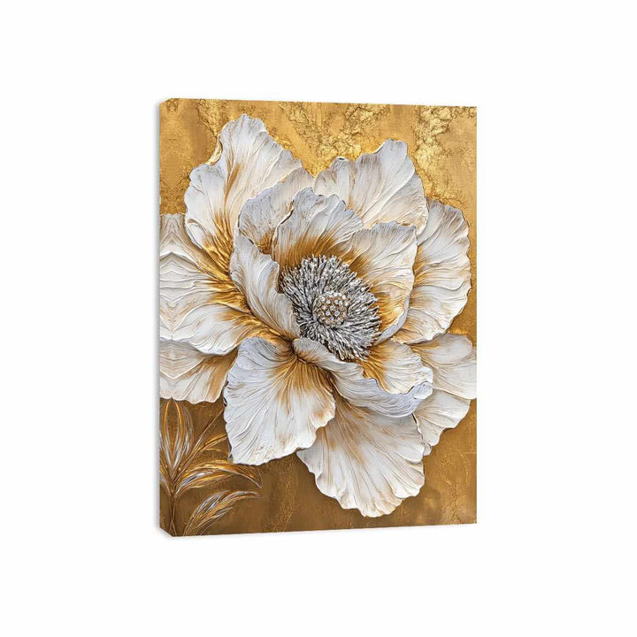 Gold Peony  Canvas Painting 