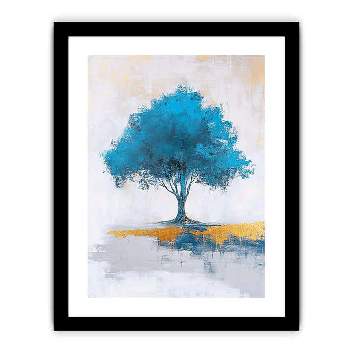 Blue Tree Canvas Painting 