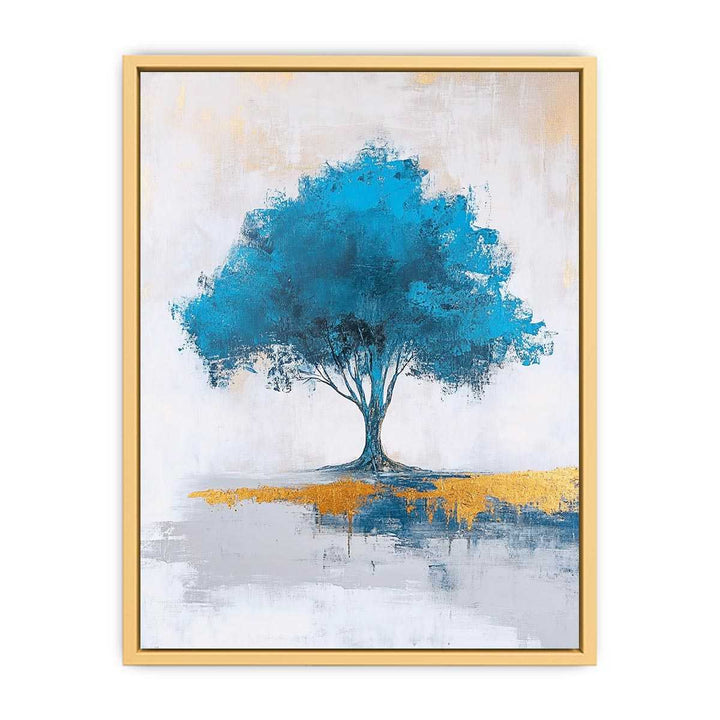 Blue Tree Canvas Painting 