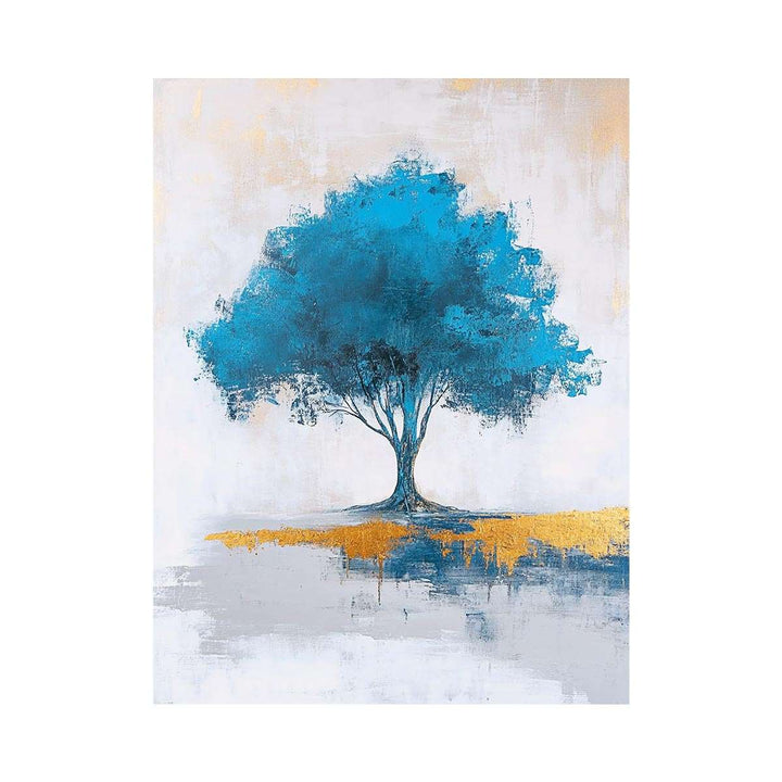 Blue Tree Oil Painting