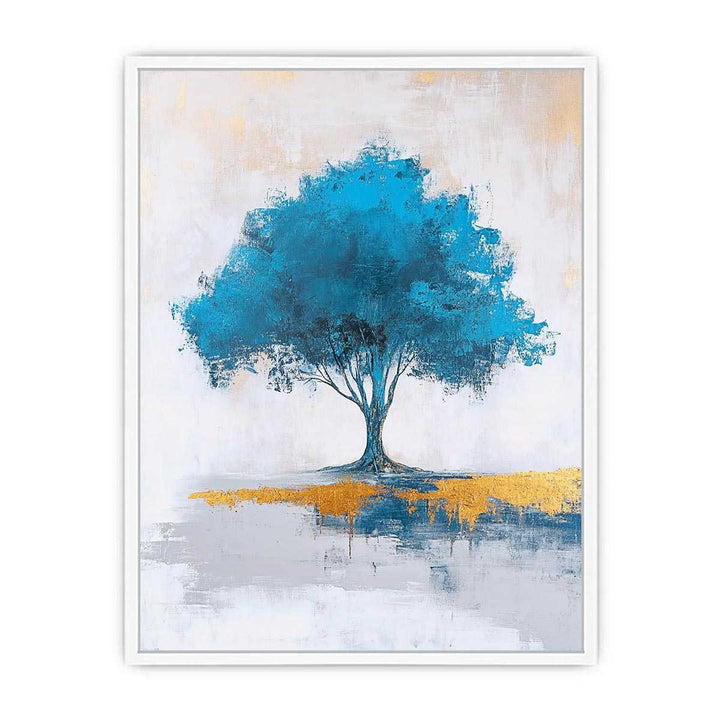 Blue Tree Canvas Painting 