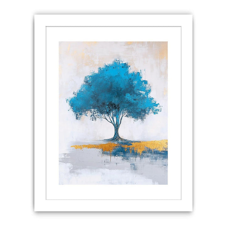 Blue Tree Canvas Painting 