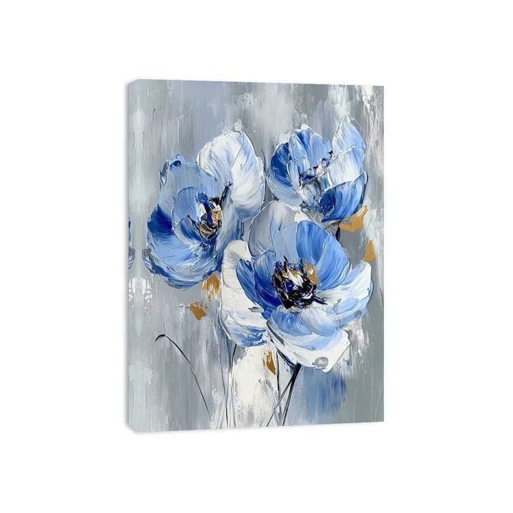 Blue Flowers Canvas Painting 