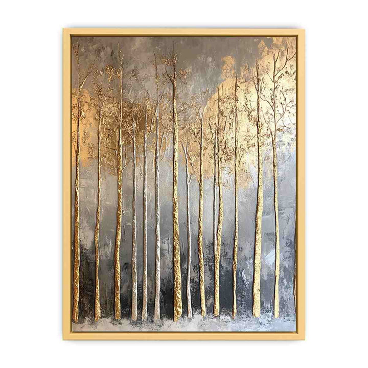 Gold Tree Canvas Painting 