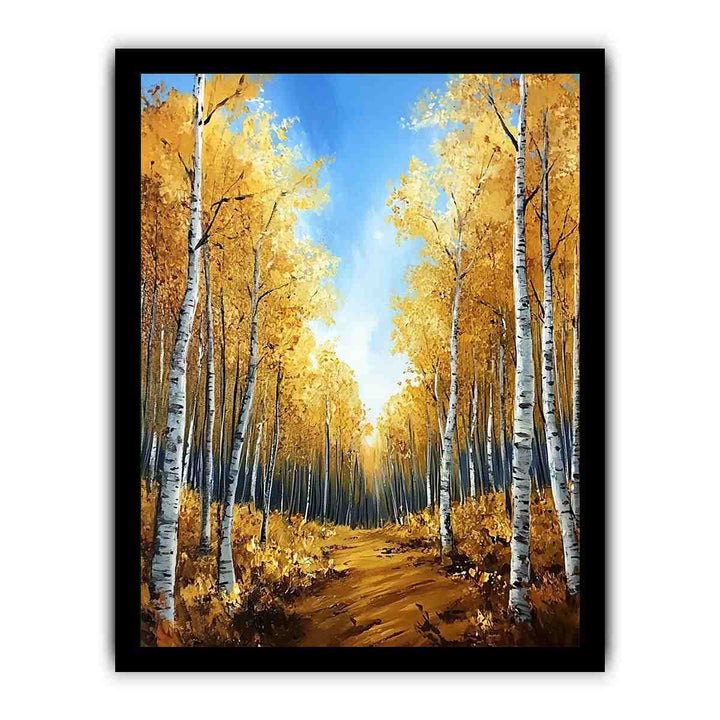 Gold Way Canvas Painting 