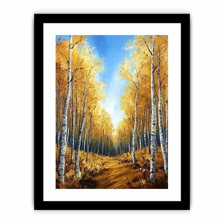 Gold Way Canvas Painting 