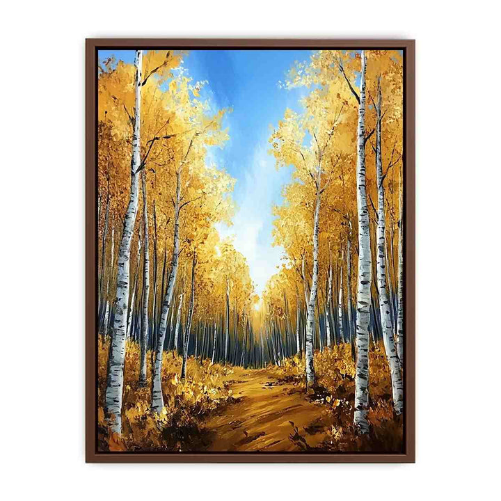 Gold Way Canvas Painting 