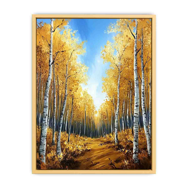 Gold Way Canvas Painting 