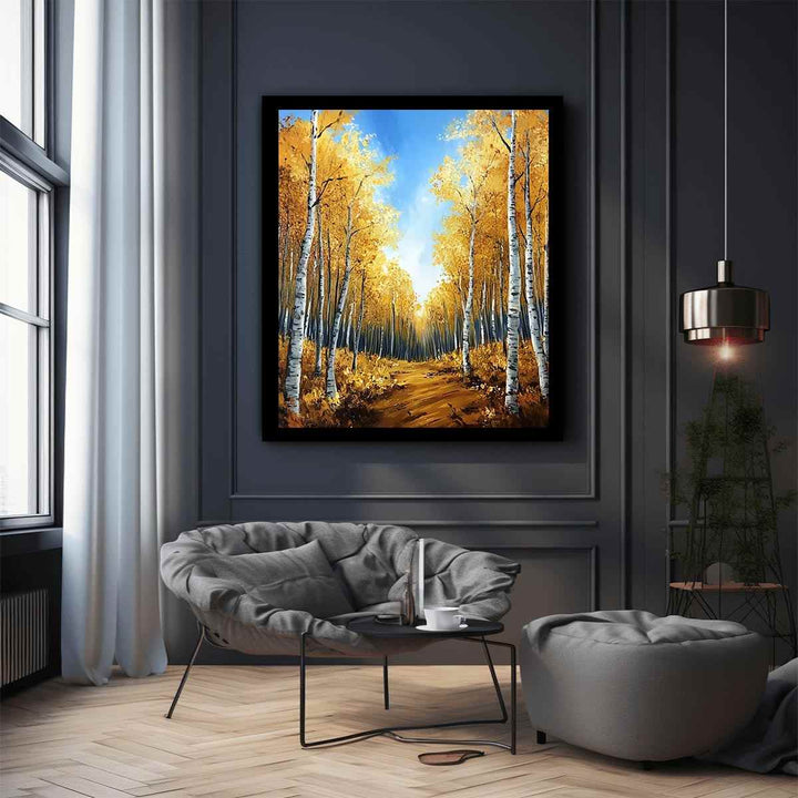 Gold Way Canvas Painting 