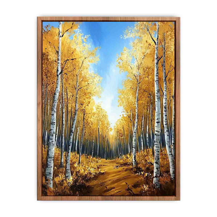 Gold Way Canvas Painting 