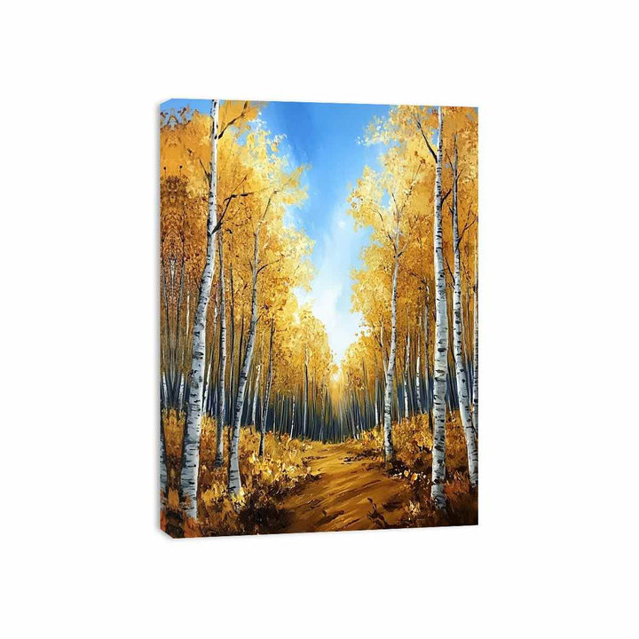 Gold Way Canvas Painting 