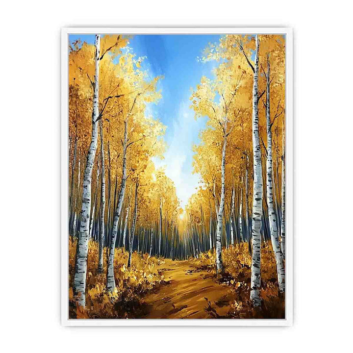 Gold Way Canvas Painting 