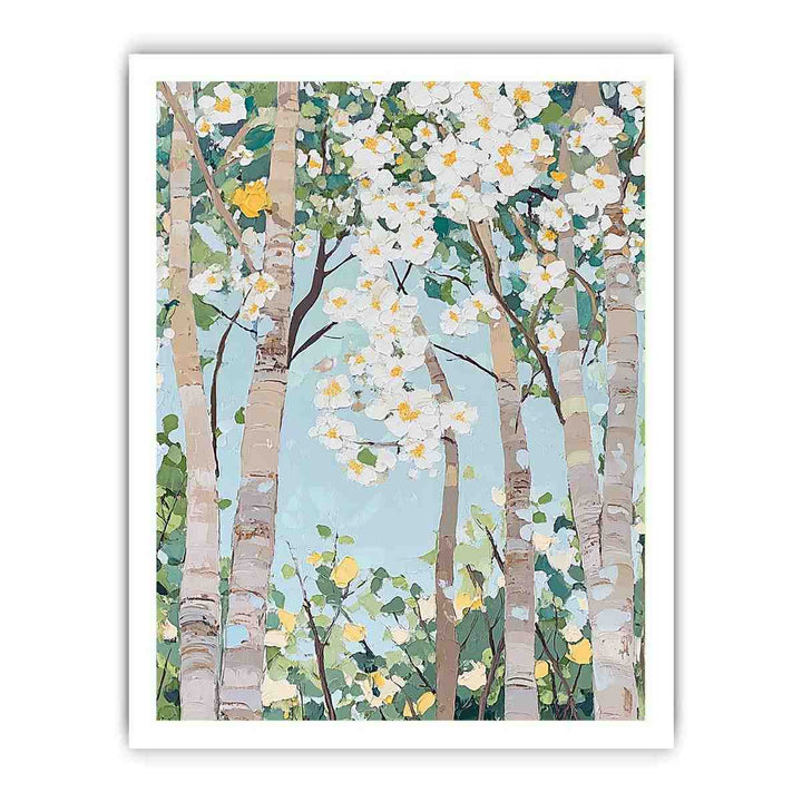 Abstract Trees Canvas Painting 